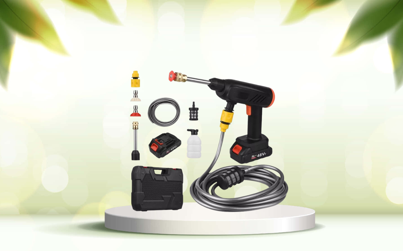 Prova la pistola idropulitrice portatile: pulizia professionale ovunque senza fatica